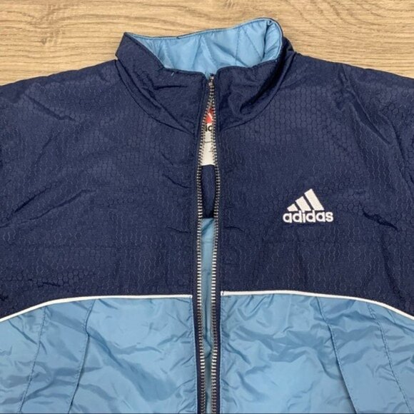 Adidas Blue Bomber Zip Up Jacket - Picture 5 of 9